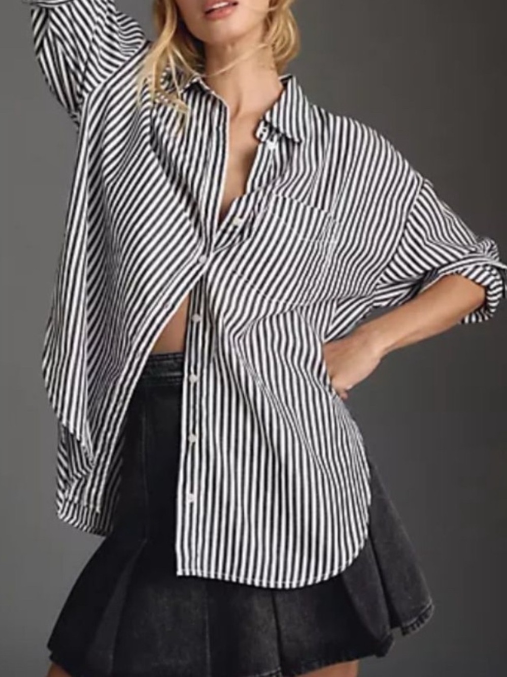 Anthropologie X Maeve Striped The Bennet Buttondown Shirt - Picture 2 of 5